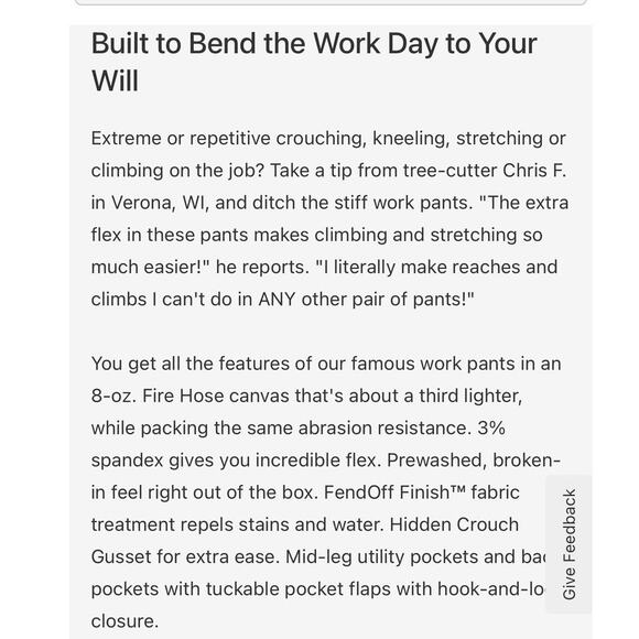 Duluth Trading Flex Fire Hose Cargo Work Pants Rust Brown Mens 40 x 32 - Picture 9 of 9